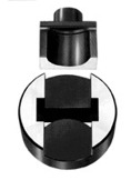 MUBEA Spezialstanzwerkzeuge Stempel und Matrizen zum Trennen und Abrunden, eine Seite gerade, eine Seite abgerundet, für MUBEA Lochstanzen